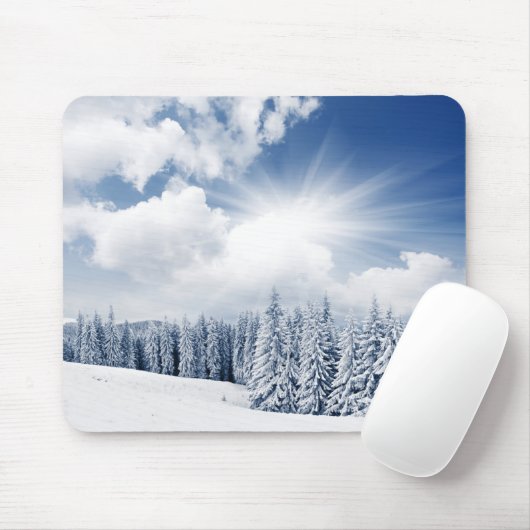Schöne Winter-Landschaft mit Schnee Mousepad (Mit Mouse)
