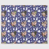 Schöne Winter Muster Foto Collage Weihnachten Geschenkpapier (Flach)