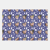 Schöne Winter Muster Foto Collage Weihnachten Geschenkpapier Set (Vorderseite 3)