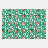 Schöne Winter Muster Foto Collage Weihnachten Geschenkpapier Set (Vorderseite 2)