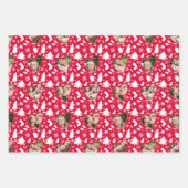 Schöne Winter Muster Foto Collage Weihnachten Geschenkpapier Set (Vorderseite)