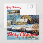 Schöne Winter-Schnee-Bild Weihnachtskarte Postkarte (Vorne/Hinten)