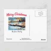 Schöne Winter-Schnee-Bild Weihnachtskarte Postkarte (Rückseite)