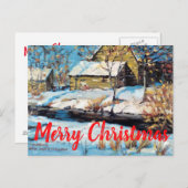 Schöne Winter Snow Picture Weihnachtskarte Postkarte (Vorne/Hinten)