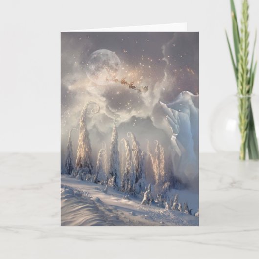 Schöne Winter Weihnachts-Weihnachtslandschaft Feiertagskarte (Vorderseite)