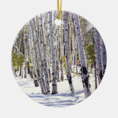 Schöne Winteraspekte in Flagstaff Arizona Keramik Ornament (Vorne)