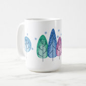 Schöne Winterbaume in Pastellfarben Kaffeetasse (Vorderseite Links)