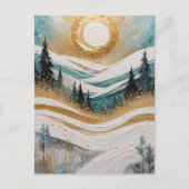 Schöne Winterbäume und Schnee-Malerei Postkarte (Vorderseite)