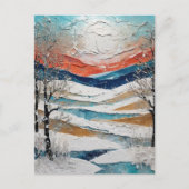 Schöne Winterbäume und Schnee-Malerei Postkarte (Vorderseite)