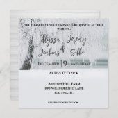 Schöne Winterbaumeinladung Einladung (Vorne/Hinten)