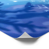 Schöne Winterelf verzaubert die Kunst der Frostkön Poster (Ecke)