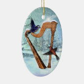 Schöne Winterharfenverzierung Keramikornament (Rechts)