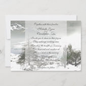 Schöne Winterhochzeit Einladung (Rückseite)