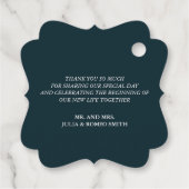 Schöne Winterhochzeit Vielen Dank Geschenkanhänger (Rückseite)