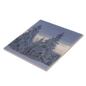 Schöne Winterlandschaft als Schnee Fliese (Seite)