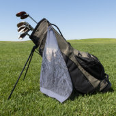 Schöne Winterlandschaft als Schnee Golfhandtuch (Gras)