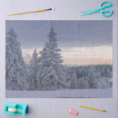 Schöne Winterlandschaft als Schnee Seidenpapier (Basteln)