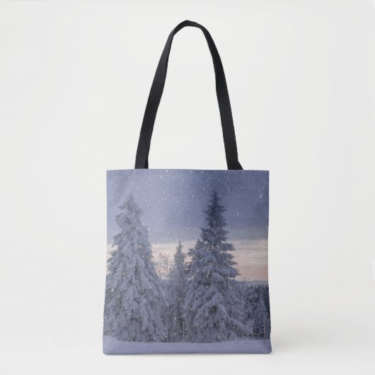 Schöne Winterlandschaft als Schnee Tasche (Vorderseite)