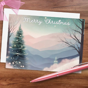 Schöne Winterlandschaft Frohe Weihnachten
