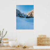 Schöne Winterlandschaft im Tamar-Tal, Slowenien Poster (Küche)
