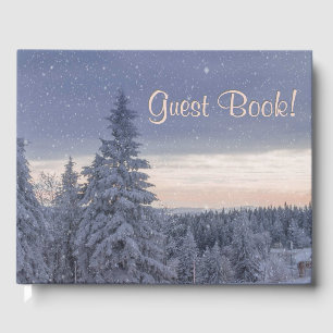 Schöne Winterlandschaft Persönlicher Text im Hinte Gästebuch