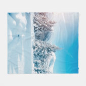 Schöne Winterlandschaft, phantastische Berge Fleecedecke (Vorderseite (Horizontal))