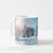 Schöne Winterlandschaft, phantastische Berge Kaffeetasse (Vorderseite Links)