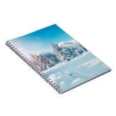 Schöne Winterlandschaft, phantastische Berge Notizblock (Rechte Seite)