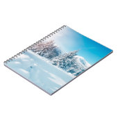 Schöne Winterlandschaft, phantastische Berge Notizblock (Linke Seite)