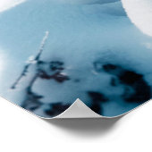 Schöne Winterlandschaft, phantastische Berge Poster (Ecke)