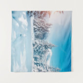 Schöne Winterlandschaft, phantastische Berge Wandteppich (Vorderseite (Horizontal))