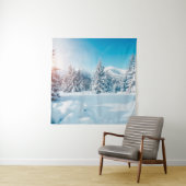 Schöne Winterlandschaft, phantastische Berge Wandteppich (Beispiel)