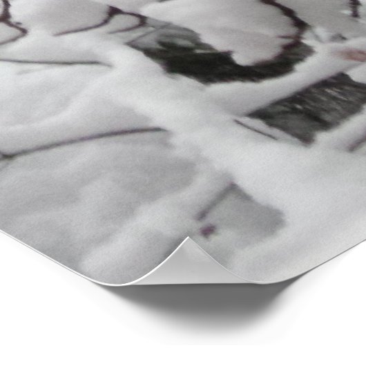 Schöne Winterlandschaft Poster (Ecke)