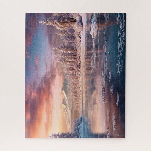 schöne Winterlandschaft Puzzle (Vertikal)