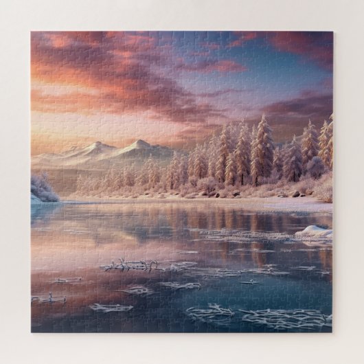 schöne Winterlandschaft Puzzle (Horizontal)