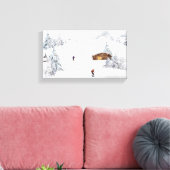 Schöne Winterlandschaft Skifahrer Leinwanddruck (Insitu (Wohnzimmer))