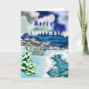 Schöne Winterlandschaft Weihnachtskarte Karte