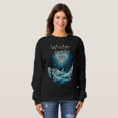 Schöne Winternacht mit Hirsch für winterlichen Mod Sweatshirt (Vorne ganz)