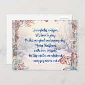 Schöne Wintersaison Weihnachtsgrüße Feiertagspostkarte (Vorne/Hinten)