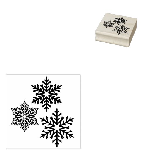Schöne Winterschneeflocken Gummistempel (Stempel)