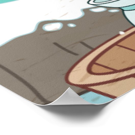 Schöne Winterschneelandschaft Poster (Ecke)