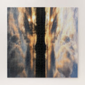 Schöne Wintersonne über dem Foto Puzzle (Horizontal)