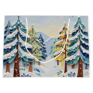Schöne Winterszene | Enchanted Forest Große Geschenktüte