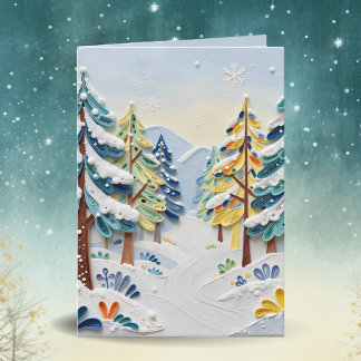 Schöne Winterszene | Enchanted Forest Karte