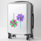 Schöne Wirbel Lila und rosa Pinwheels Aufkleber (Koffer)