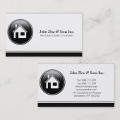 Schöne wirkliche Anwesen-Vermittlerikone Visitenkarte (Vorne/Hinten)