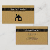 Schöne wirkliche Anwesen-Vermittlerikone Visitenkarte (Vorne/Hinten)