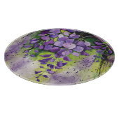 Schöne Wisteria Blume im Wasserfarbenbereich Schneidebrett (Ecke)