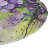 Schöne Wisteria Blume im Wasserfarbenbereich Schneidebrett (Ecke)