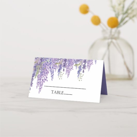 Schöne Wisteria minimalistisch Platzkarte (Vorderseite)